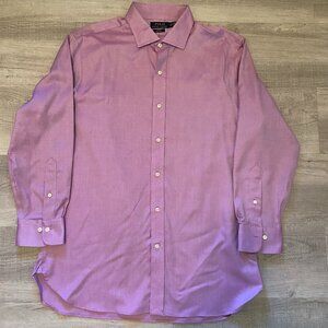 POLO RALPH LAUREN Men's Slim Fit Lavender 100% Cotton Dress Shirt Size 17 32/33